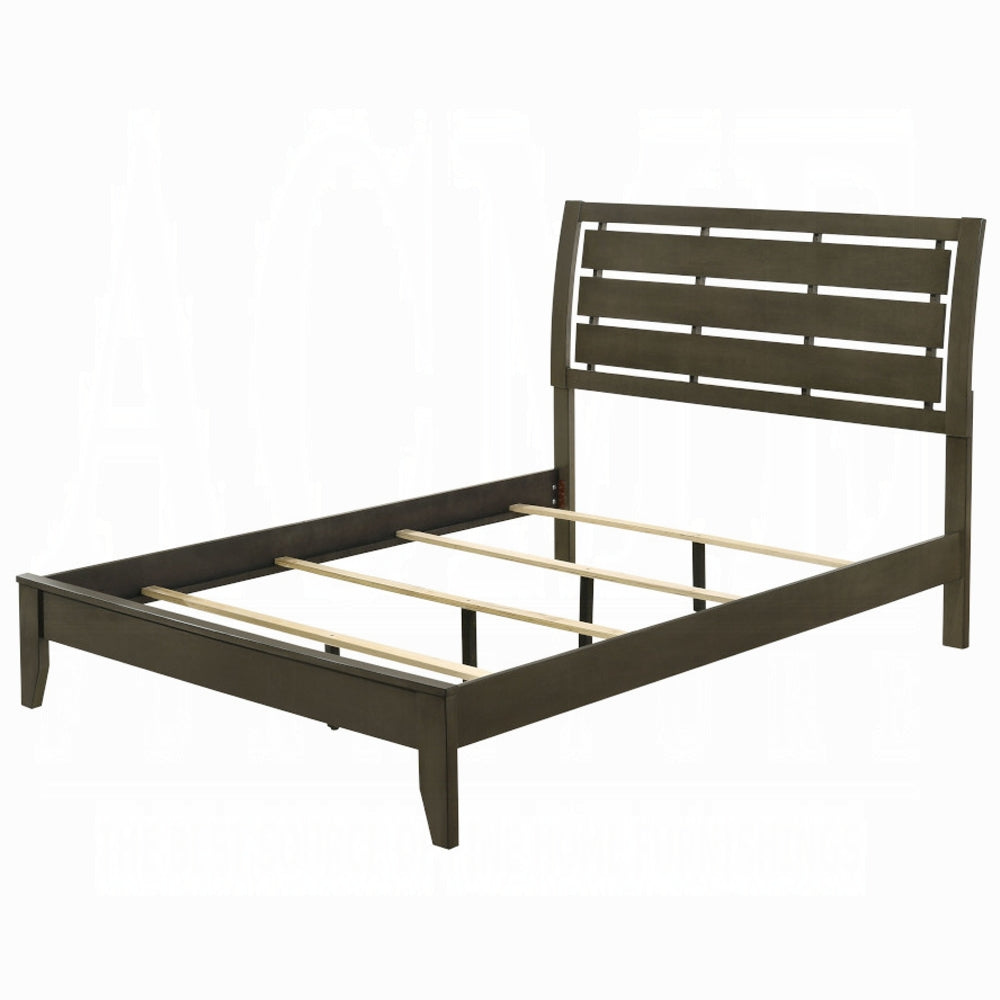 Ilana Eastern King Bed, Gray Finish