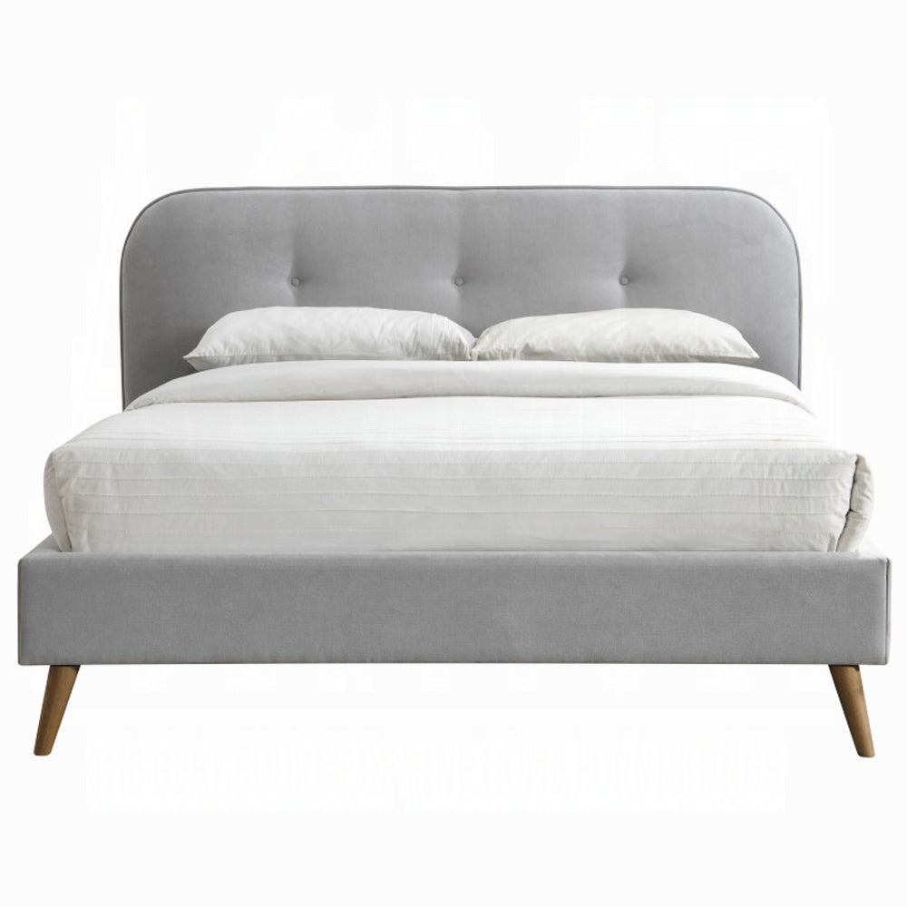 Graves Eastern King Bed, Gray Fabric