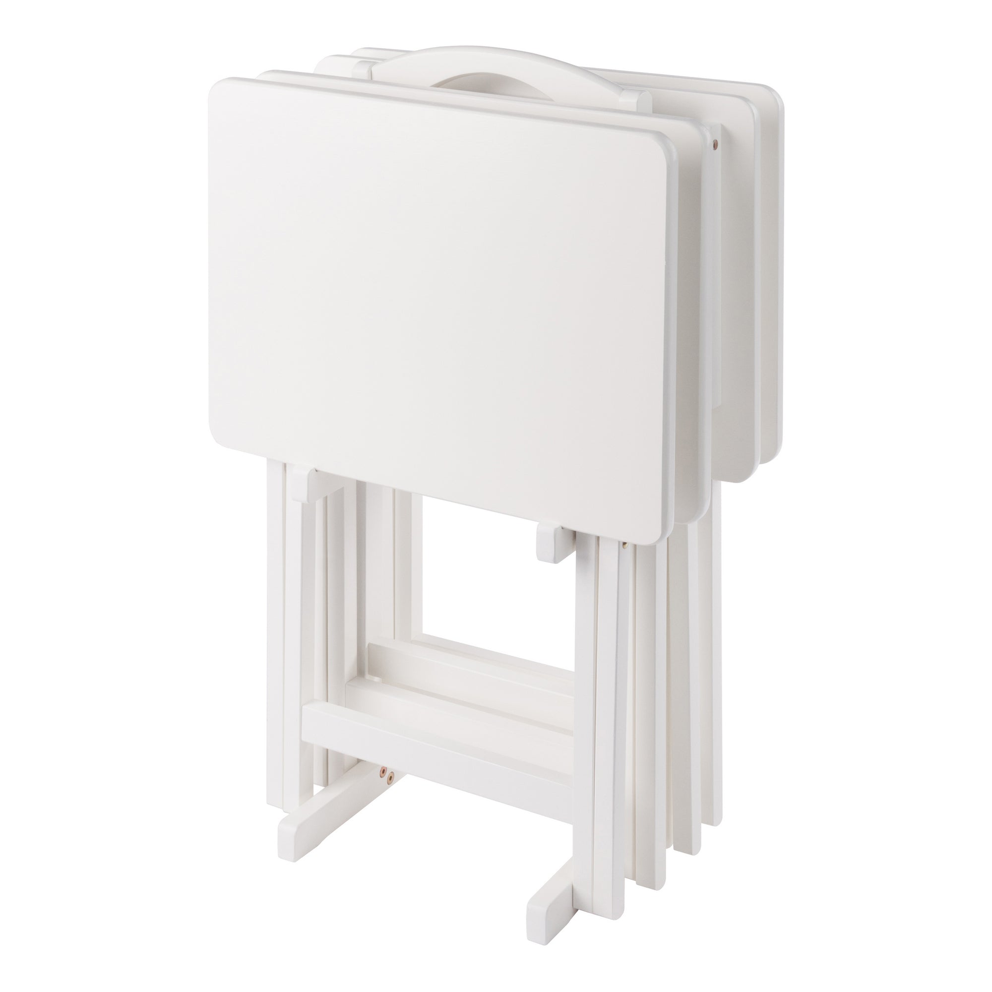 Alex 5-Pc Snack Table Set, White