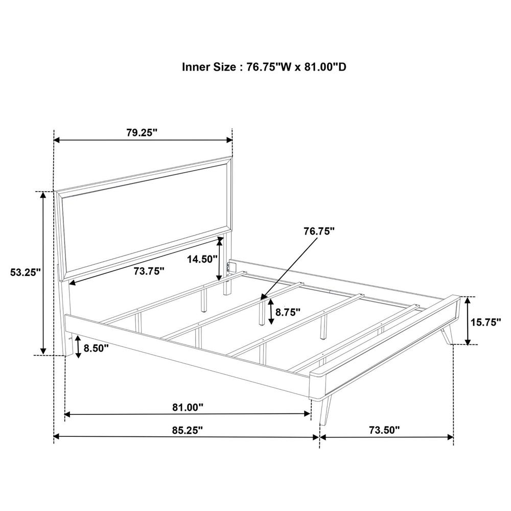 Janelle Eastern King Panel Bed White