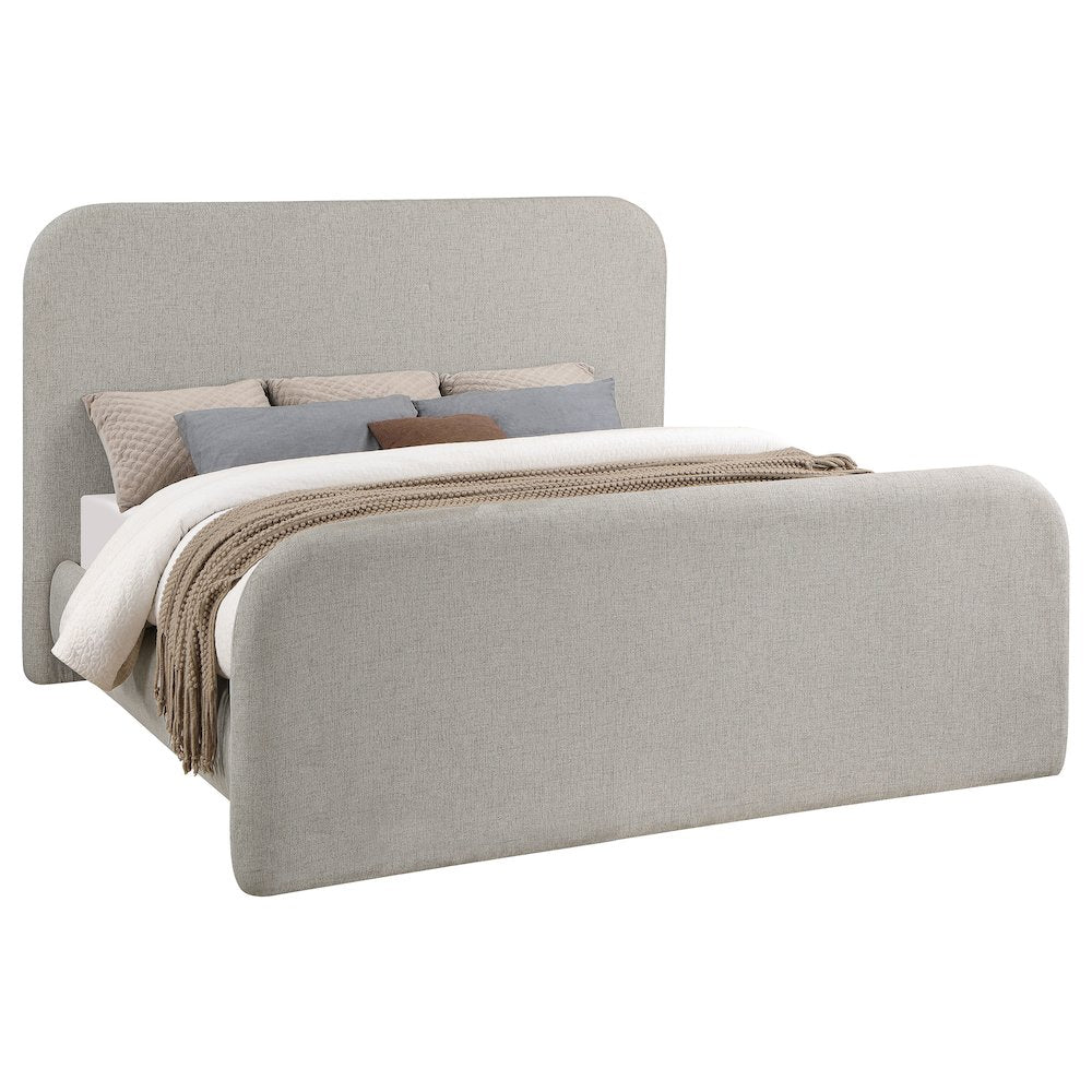 Wren Upholstered Eastern King Panel Bed Grey