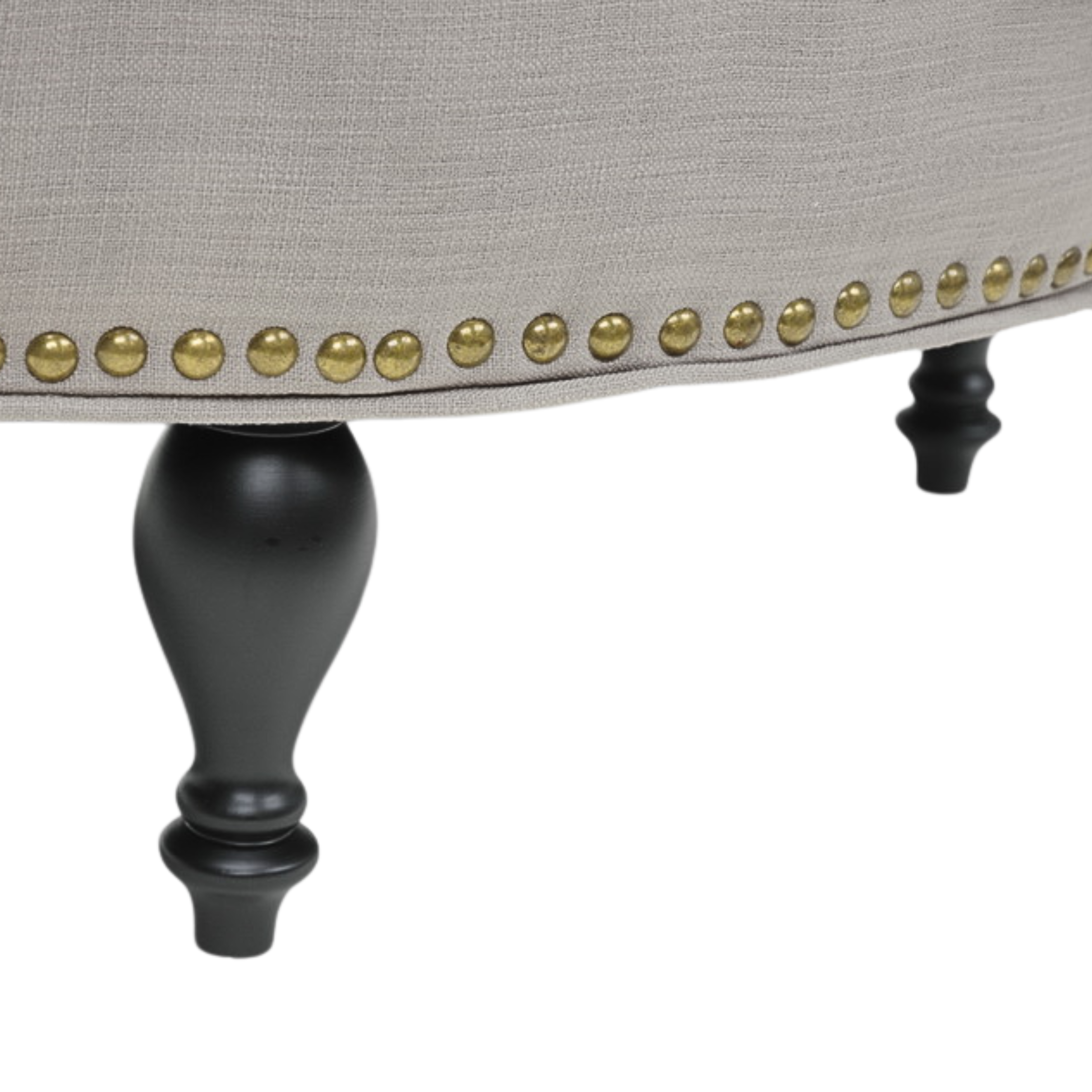 Palfrey Beige Linen Modern Tufted Ottoman