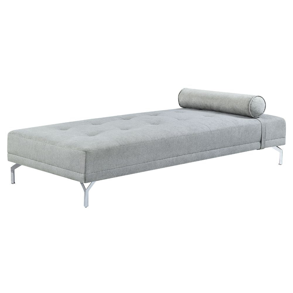 Quenti Sofa Bed w/Pillow, Gray Melange Velvet