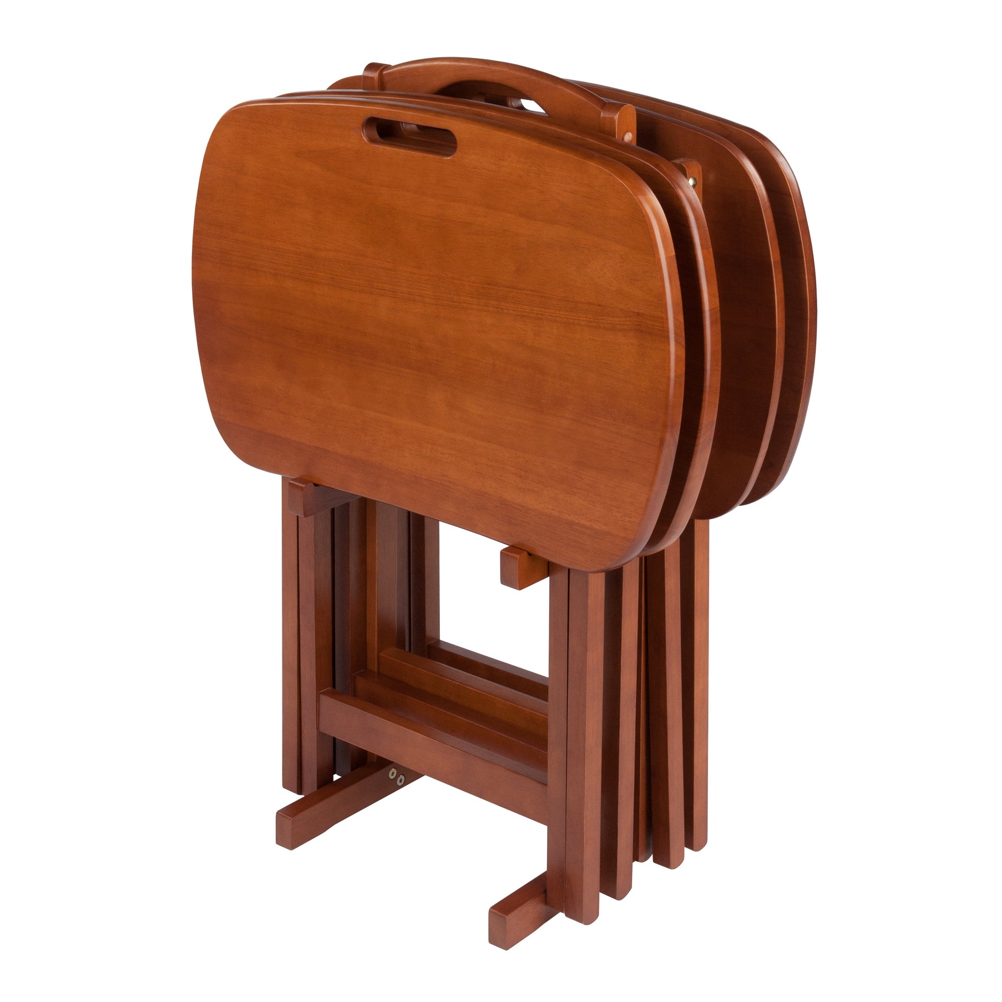 Lucca 5-pc Snack Table Set, Teak