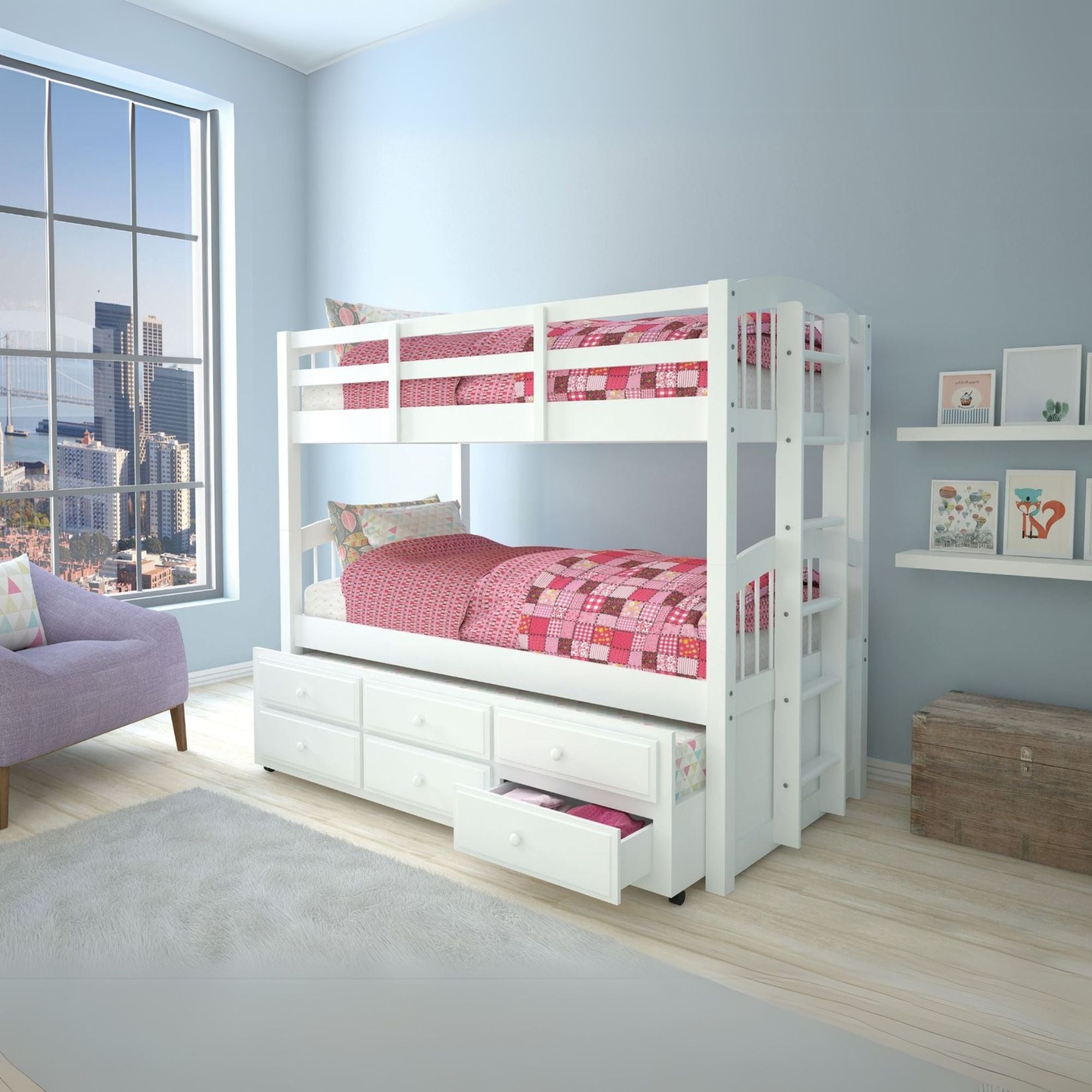 Micah 3 Drawers Twin/Full Bunk Bed