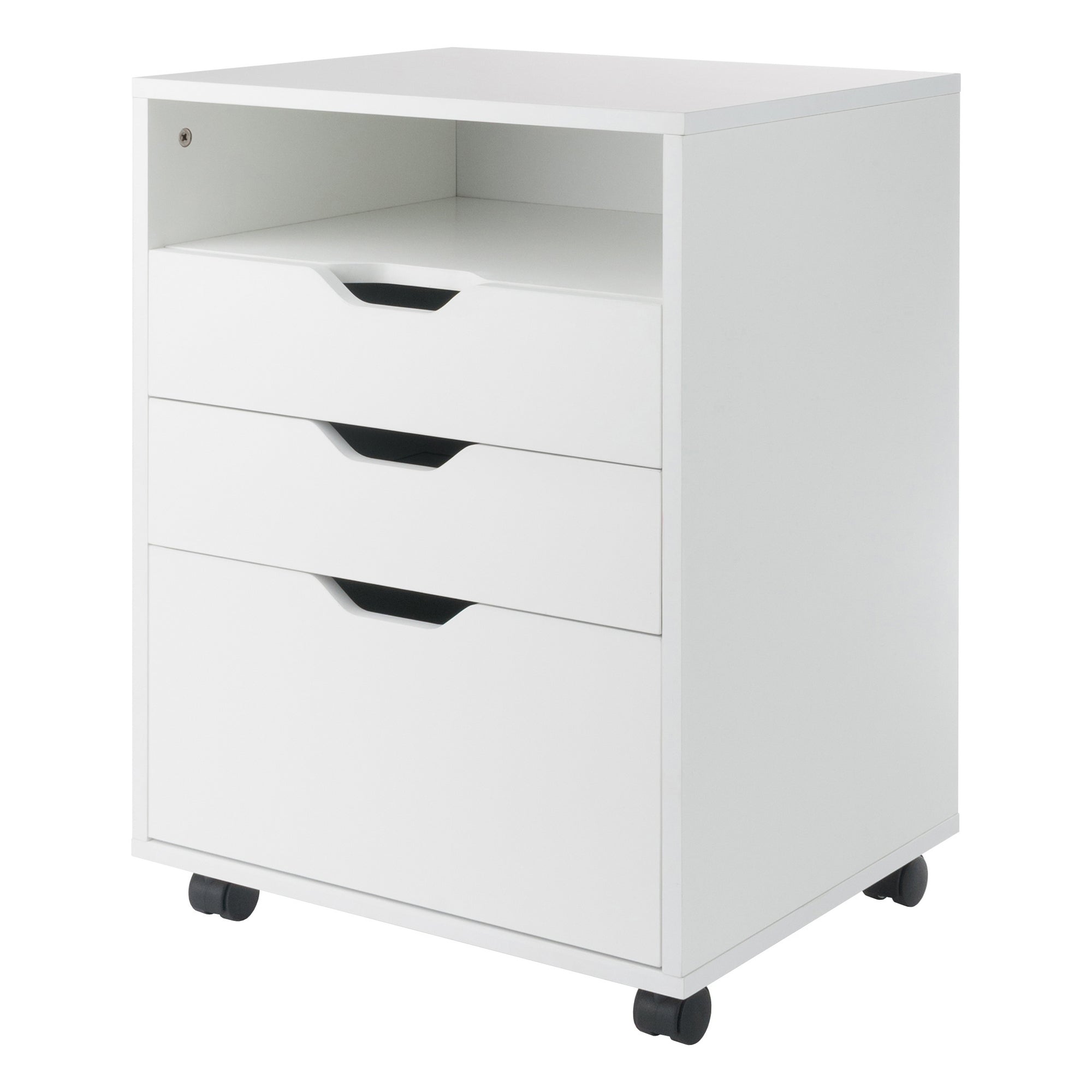 Halifax Bins & Drawers Storage Mobile Cabinet, White