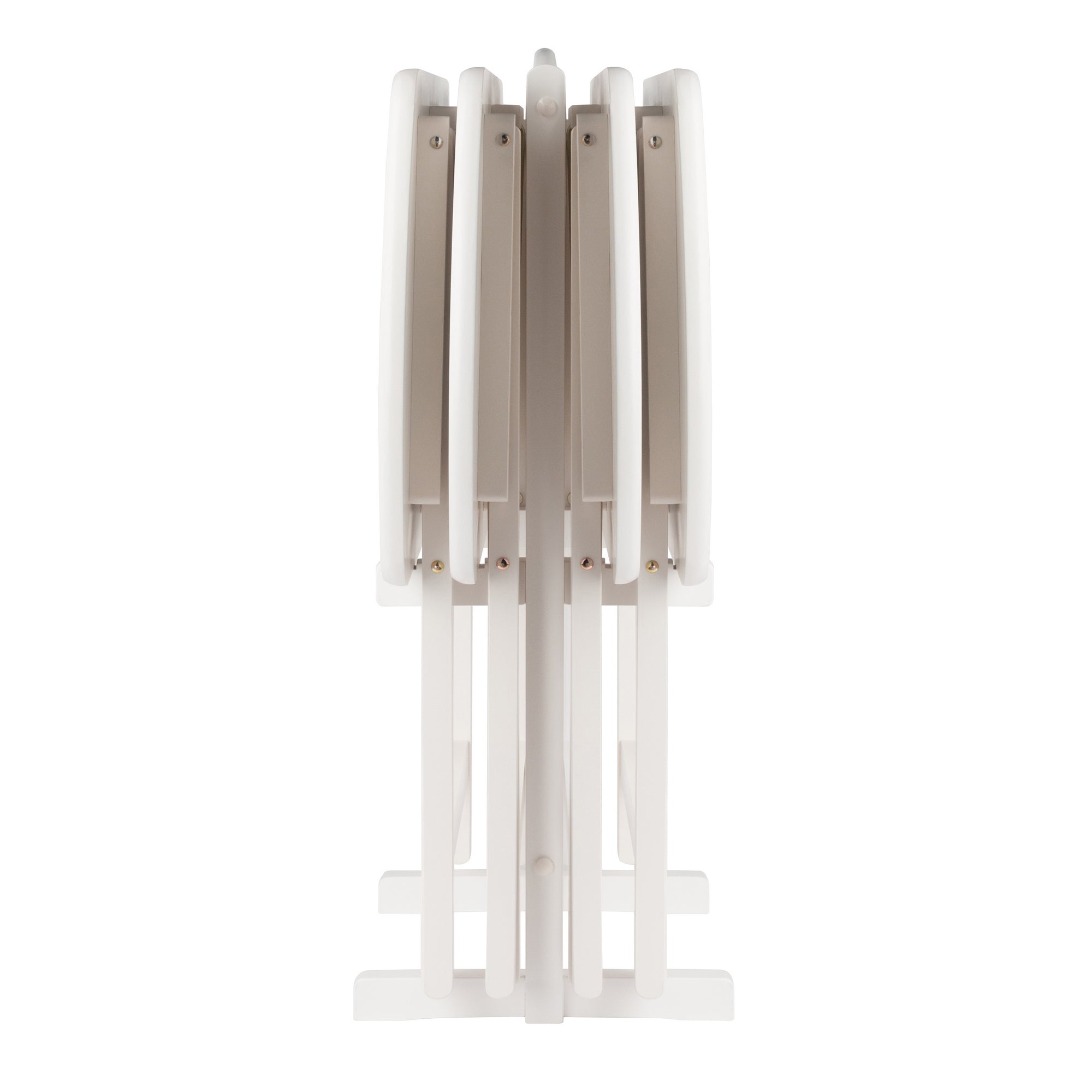 Corbett 5-Pc Oversized Snack Table Set, White