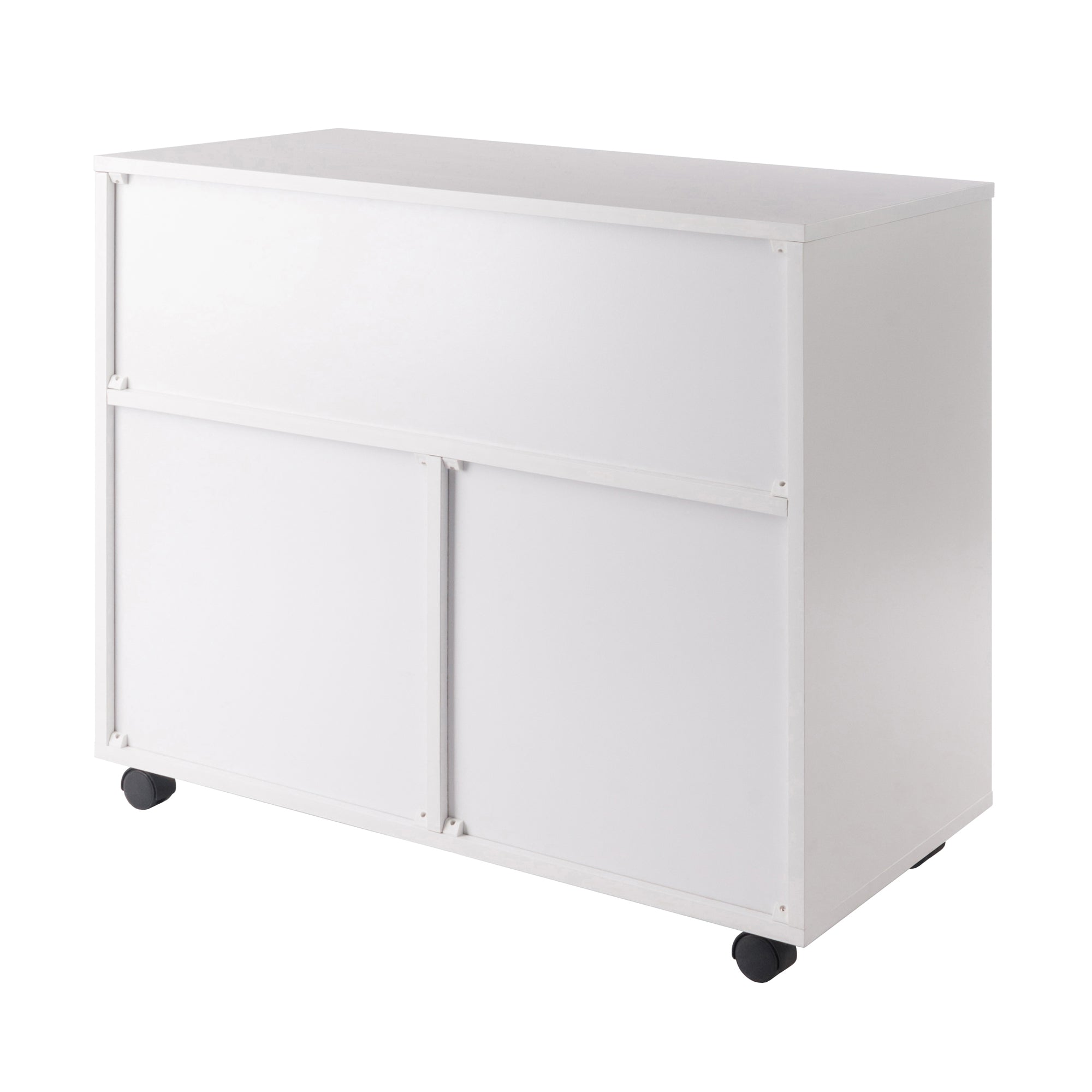 Halifax 3-Section Multi-Storage Mobile Cabinet, White