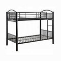 Cayelynn Twin Size Metal Bunk Bed in Black Contemporary Teen Loft Style