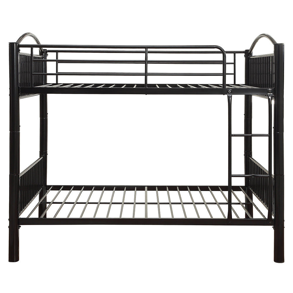 Cayelynn Full Over Full Black Metal Bunk Bed Modern Teen Design with Ladder