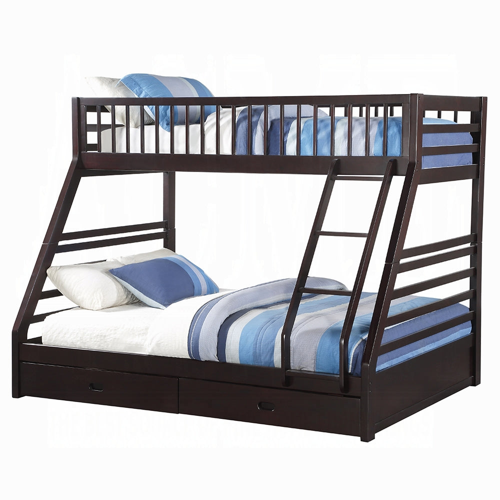 Jason (XL) Bunk Bed (T XL/Q) w/Storage, Espresso