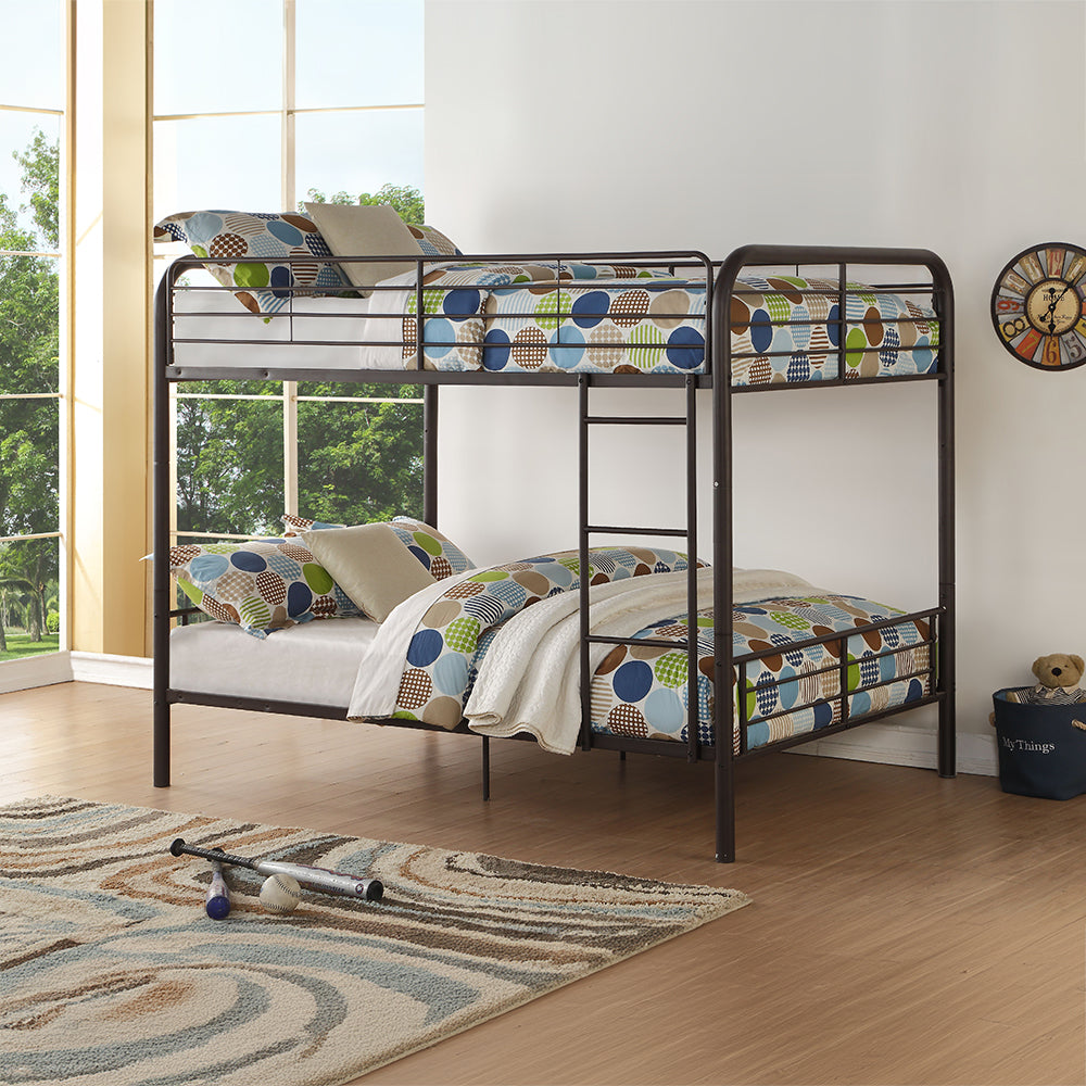 Mornay Bristol Collection Full Size Metal Bunk Bed  Space-Saving Design for Teens