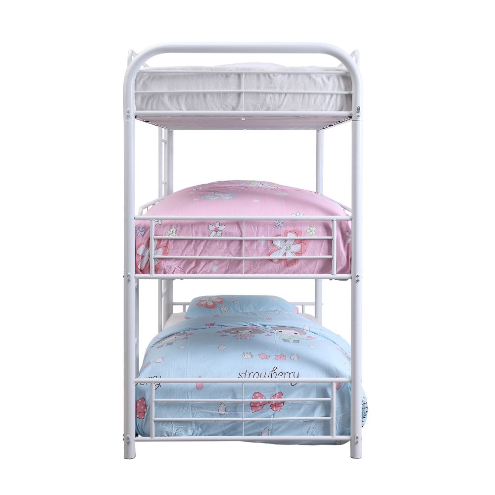 Cairo Triple Bunk Bed (F/F/F), White