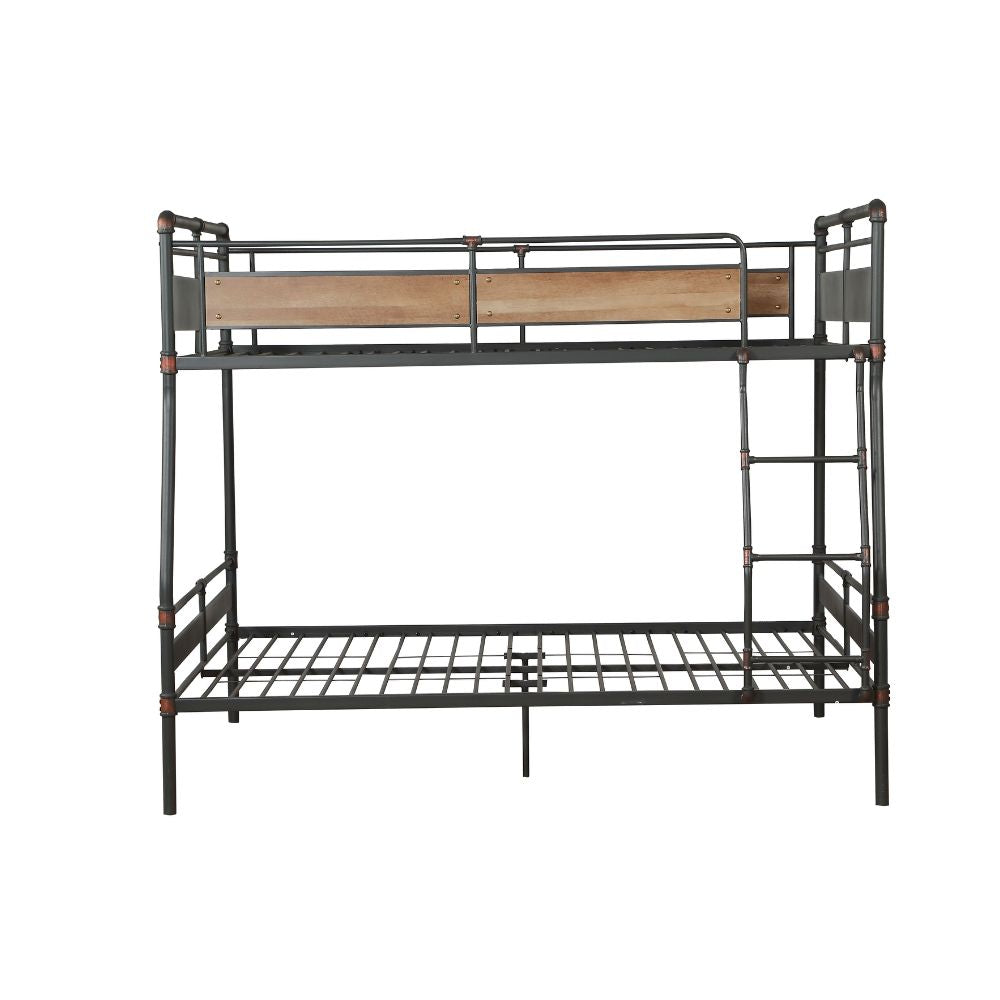 Brantley II Bunk Bed (F XL/Q), Sandy Black & Dark Bronze Hand-Brushed