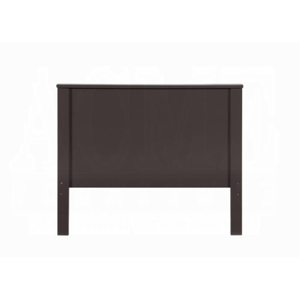 Fremont Bungalow Collection Twin Size Wooden Bed  Chocolate Finish & Slatted Headboarduch