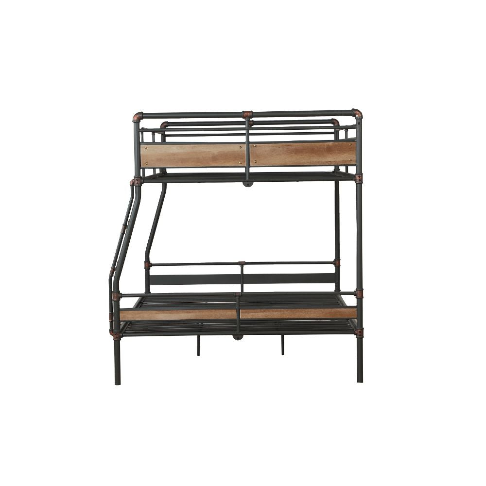 Brantley II Bunk Bed (F XL/Q), Sandy Black & Dark Bronze Hand-Brushed