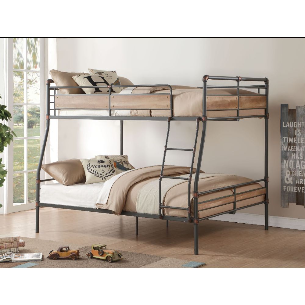Darren Brantley II Multi-Size Bunk Bed Sandy Black Metal  Space-Saving Design