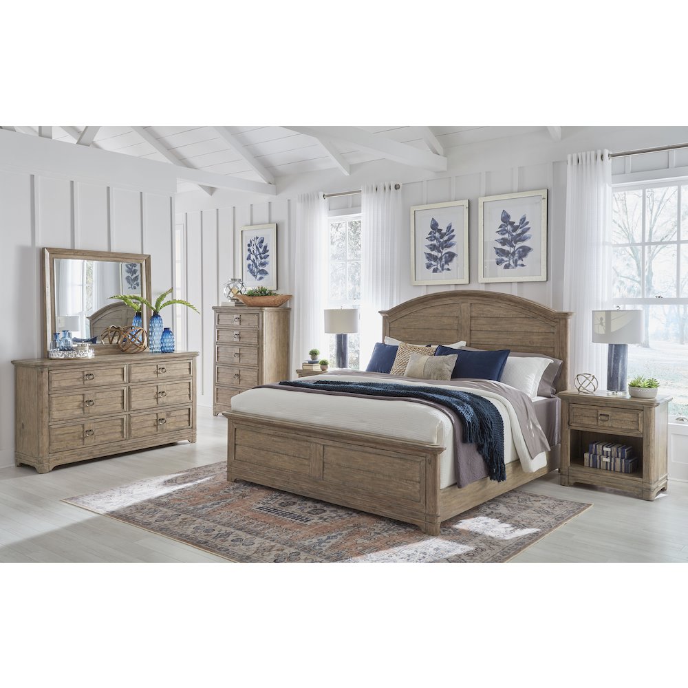 Meadowbrook Arched King Bed - Sand