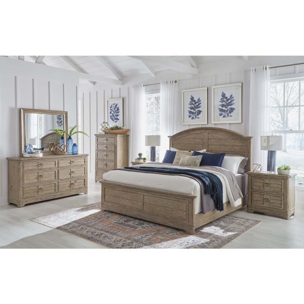 Meadowbrook Arched King Bed - Sand
