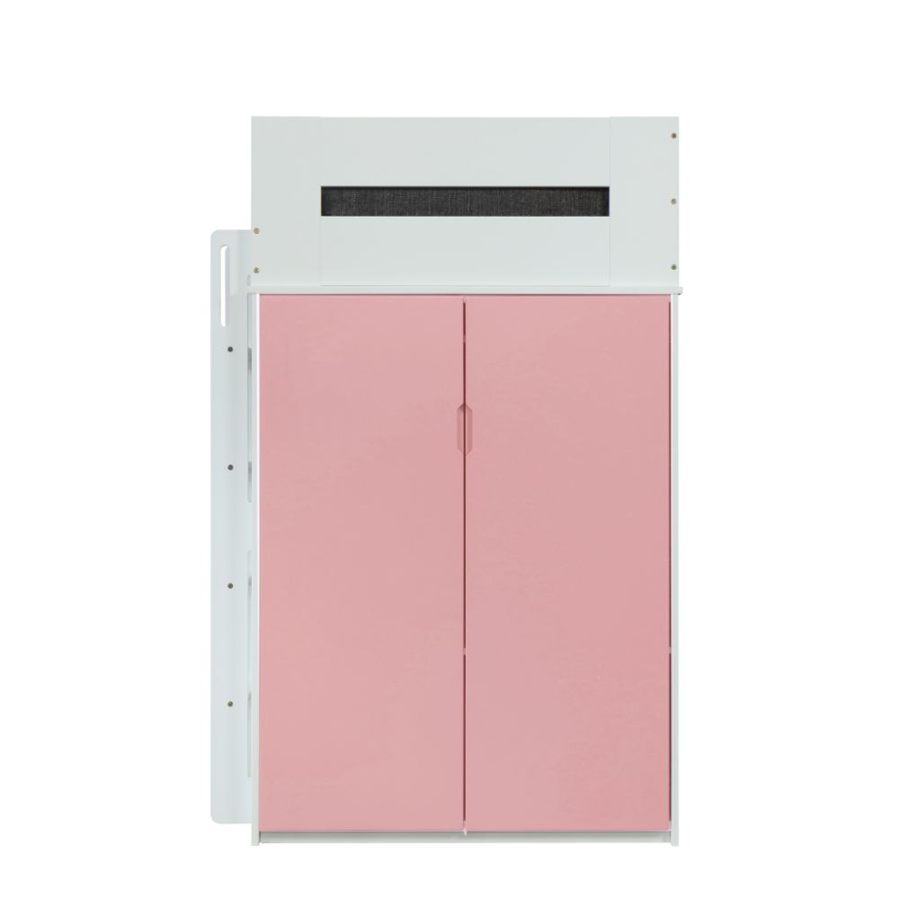 Nerice 78"L Twin Loft Bed w/Desk & Wardrobe
