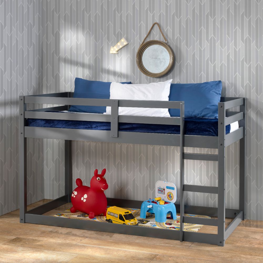 Gaston Wooden Teen Loft Bed Twin Size Modern Design with Storage Option