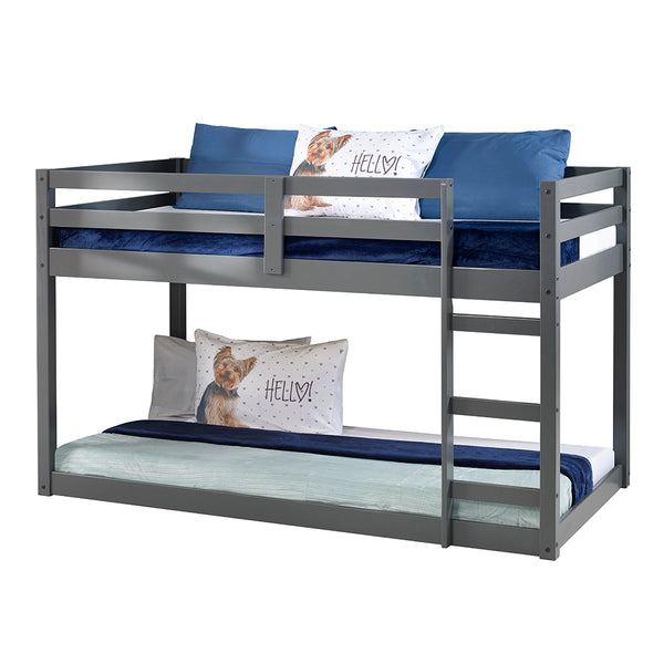 Gaston Wooden Teen Loft Bed Twin Size Modern Design with Storage Option