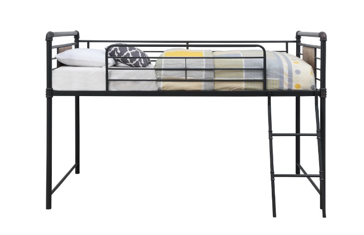 Giriraj Cordelia Twin Loft Bed  Slide, Guardrails & Ladder, Rustic Finish