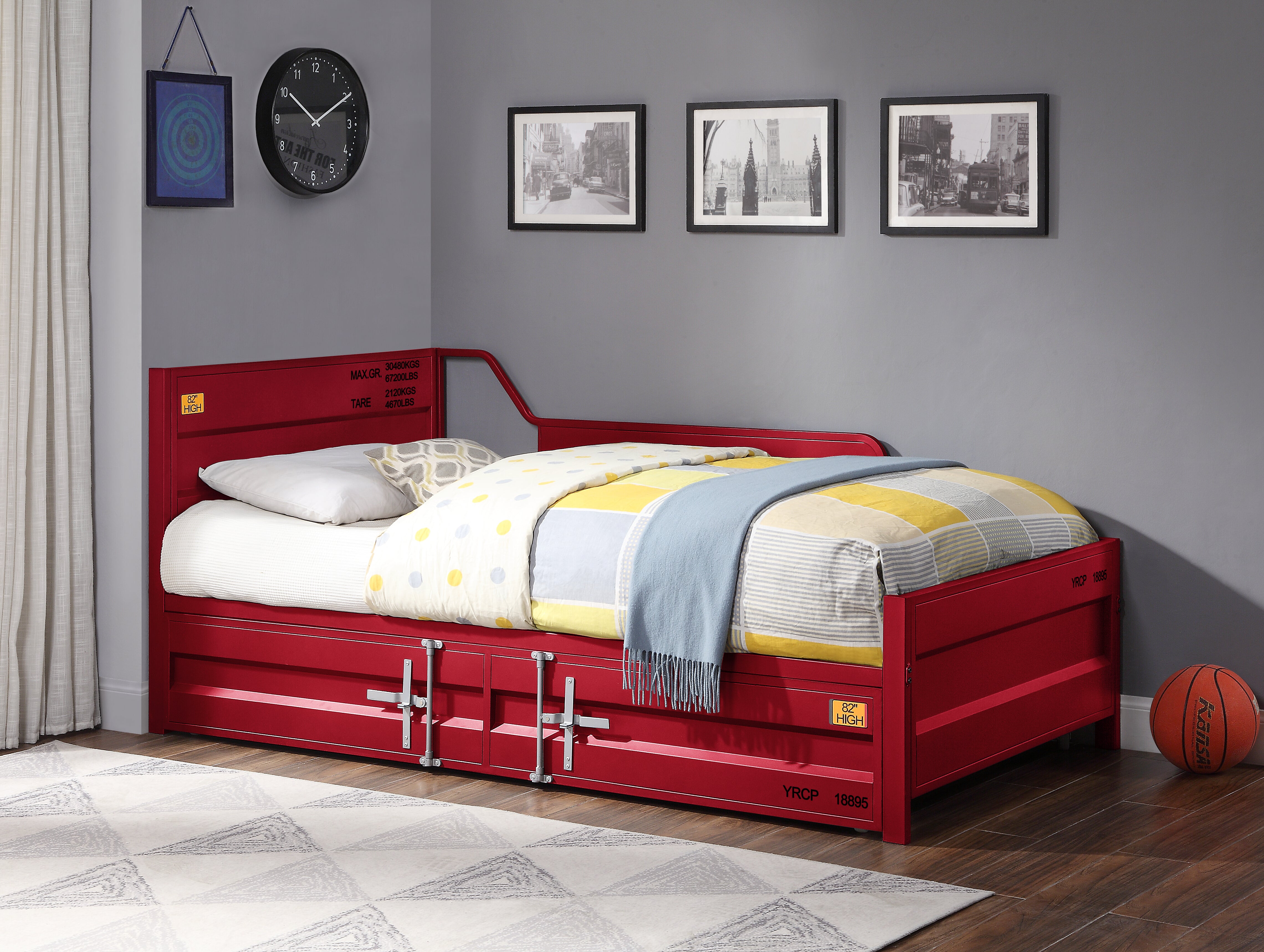 Cargo Daybed w/Trundle (Twin), Red