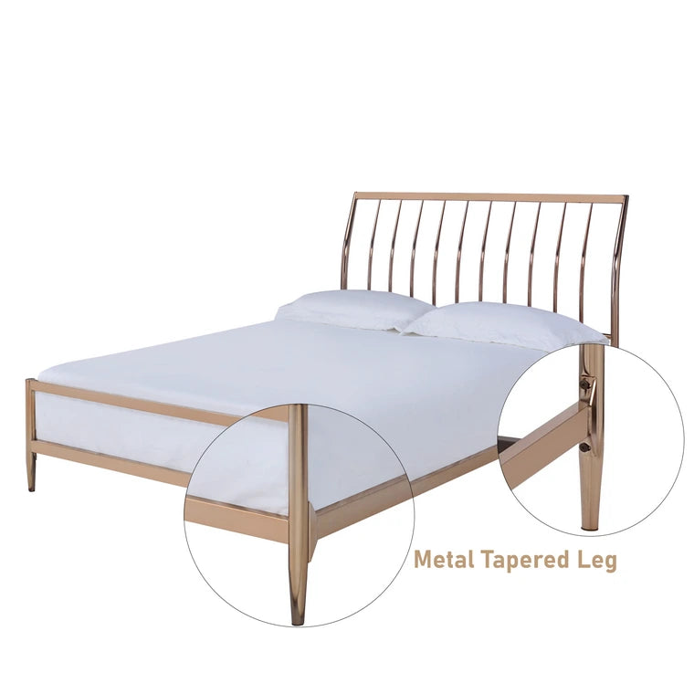 Marianne Queen Bed, Copper