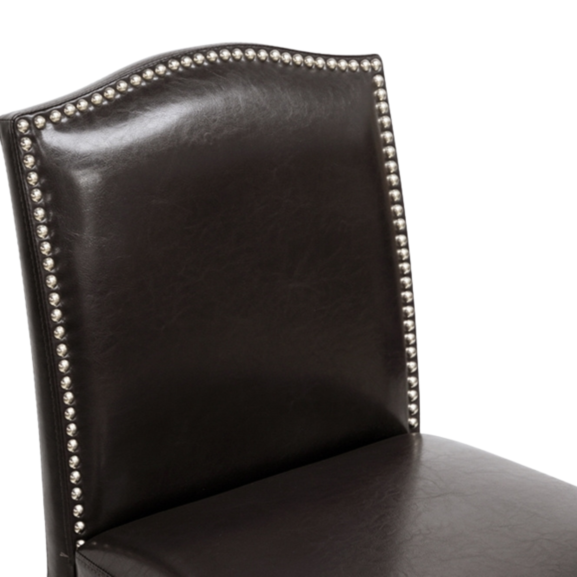 Libra Dark Brown Modern Bar Stool with Nail Head Trim (Set of 2)