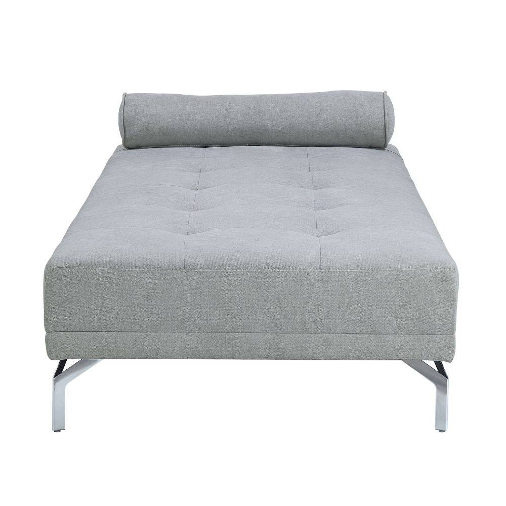 Quenti Sofa Bed w/Pillow, Gray Melange Velvet