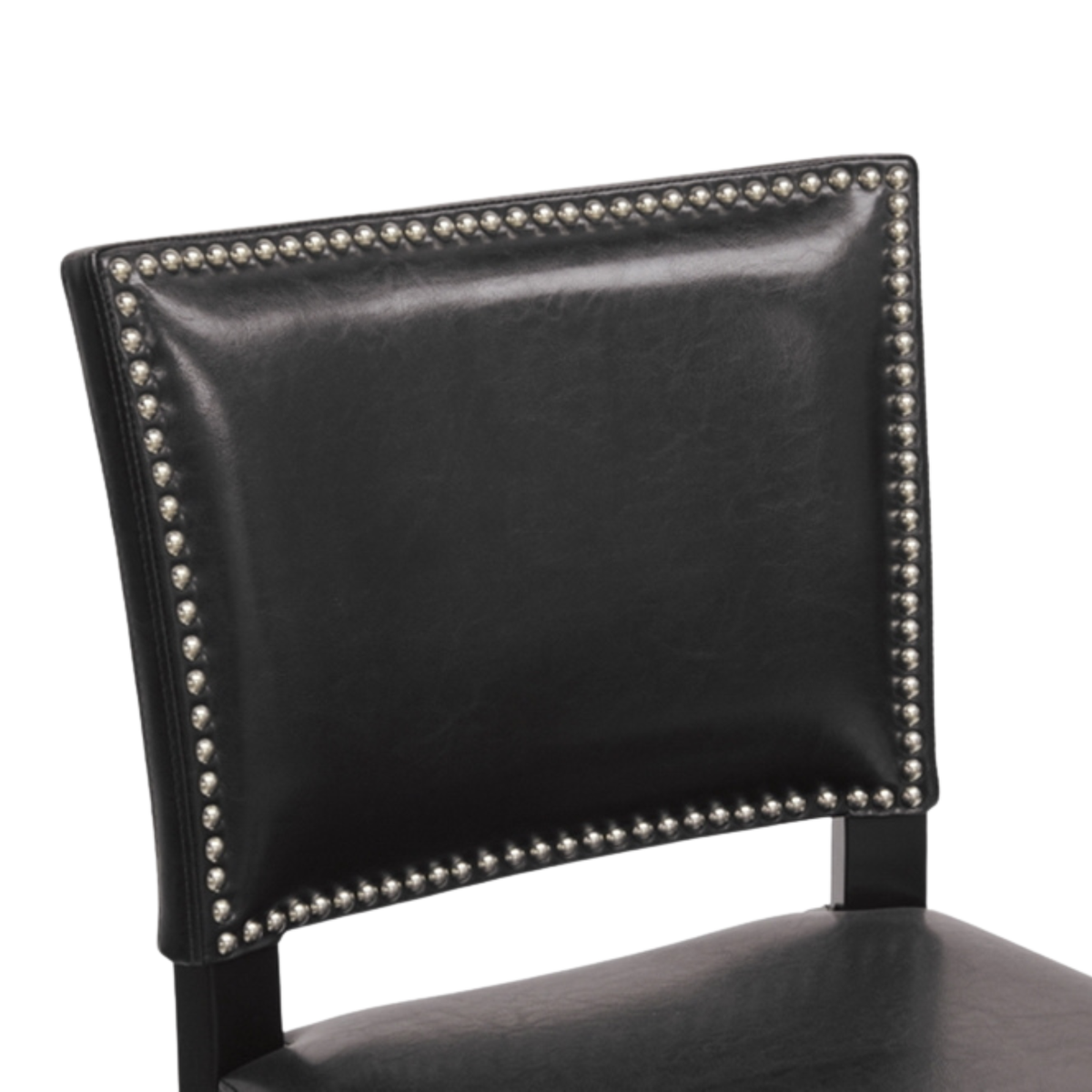 Aries Black Modern Bar Stool with Nail Head Trim (Set of 2)