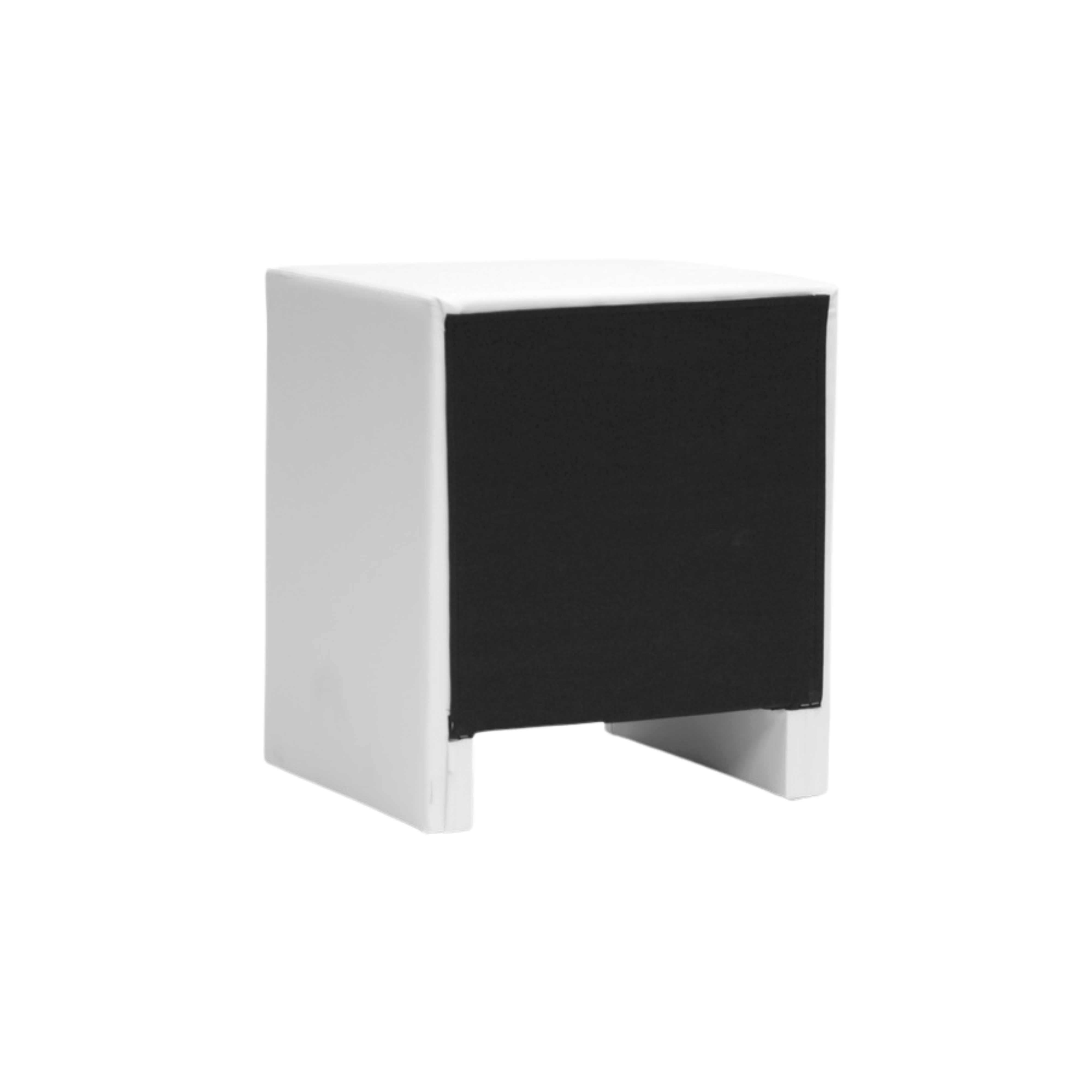 Frey White Upholstered Modern Nightstand