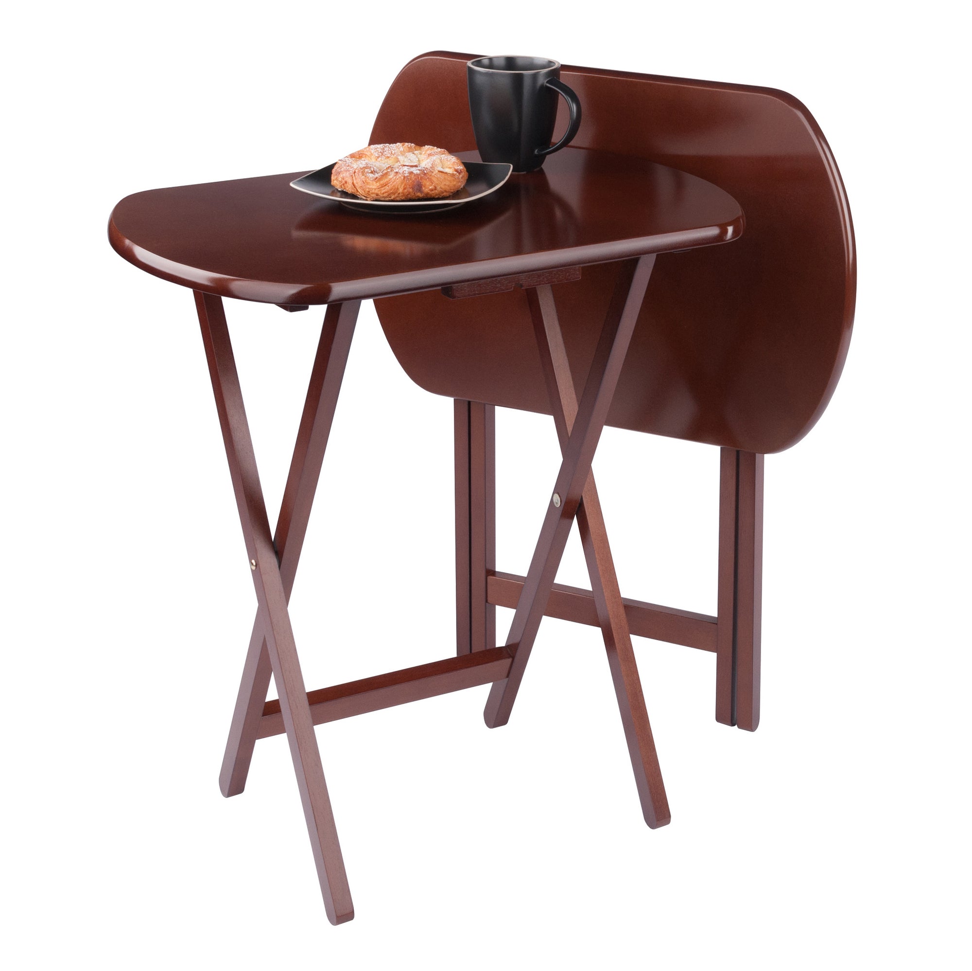 Corbett 2-Pc Oversized Snack Tables, Walnut