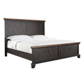 Mallison Bear Creek Queen Brown Wood Bed – Rustic Farmhouse Plank Headboard