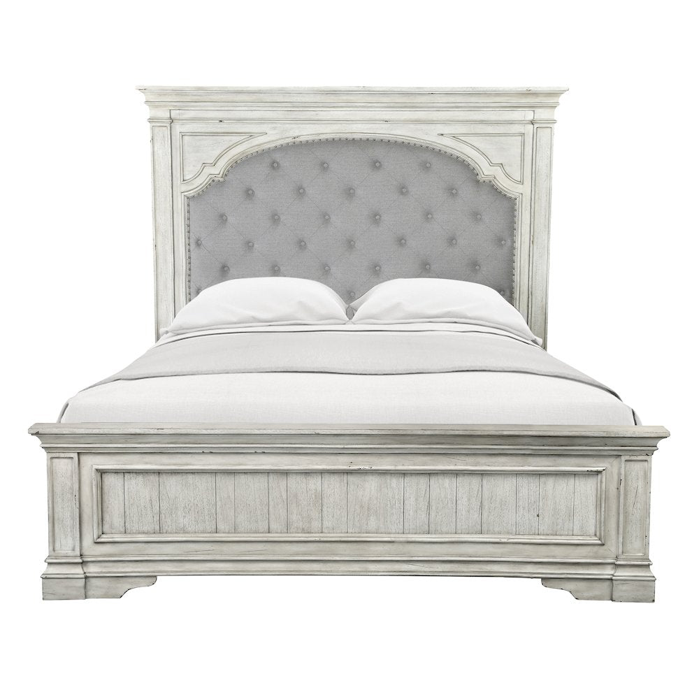 Highland Park Queen Bed - Rustic Ivory