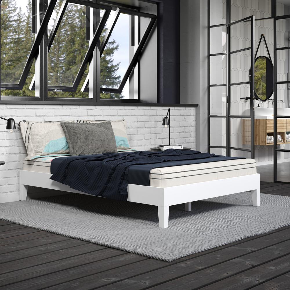 Nix Full Platform Bed White