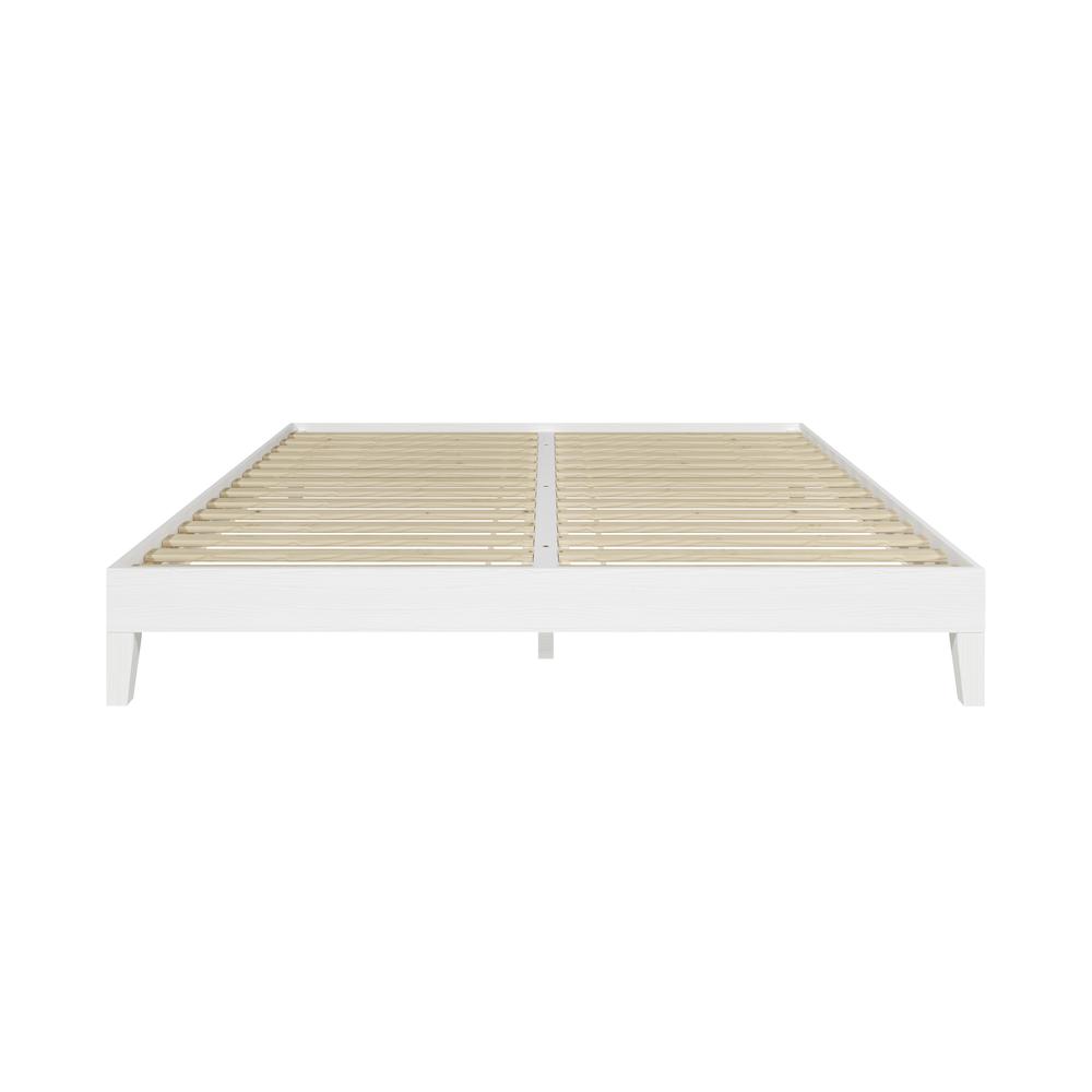 Nix King Platform Bed White