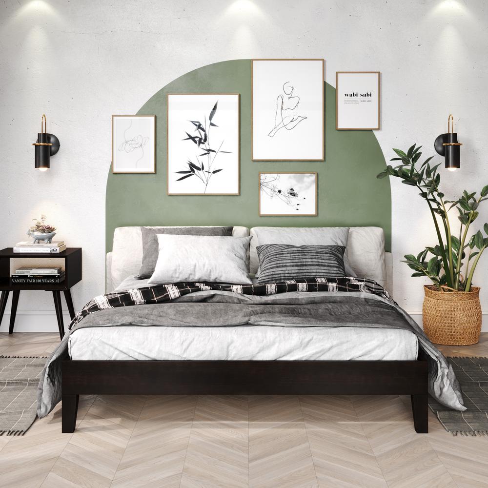 Nix Queen Platform Bed Black