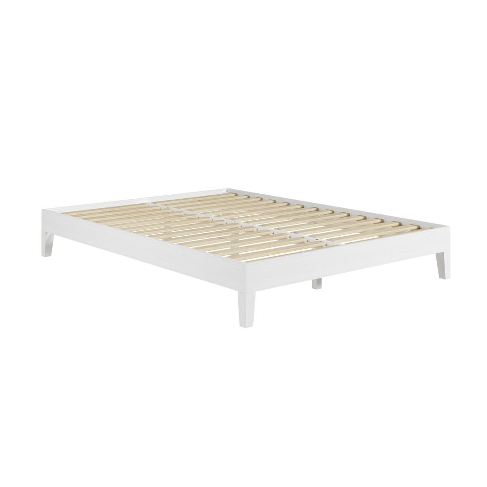 Nix Queen Platform Bed White