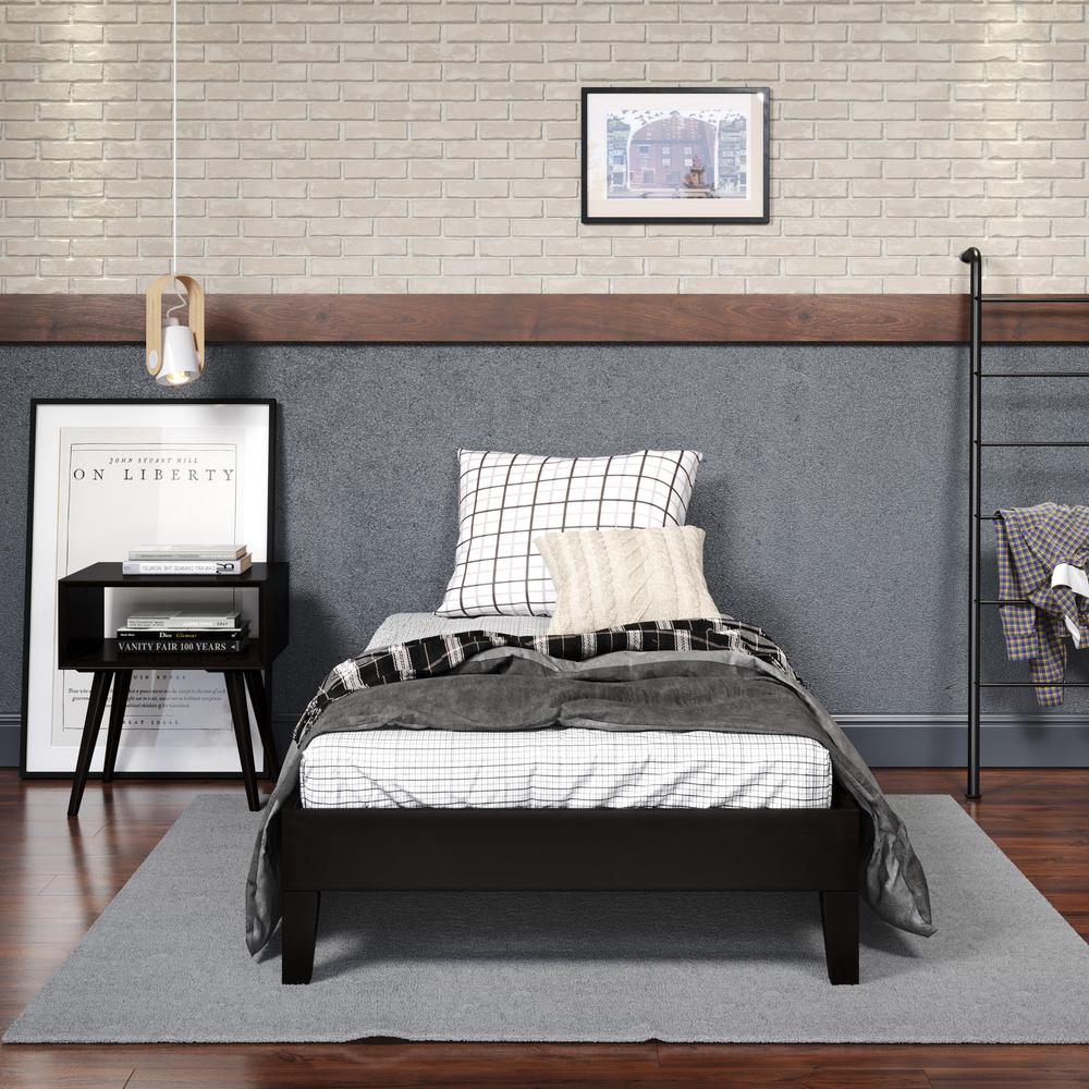 Nix Twin Platform Bed Black