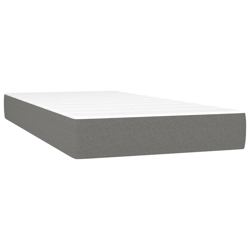 Pocket Spring Bed Mattress Dark Gray 39.4"x79.9"x7.9" Twin XL Fabric