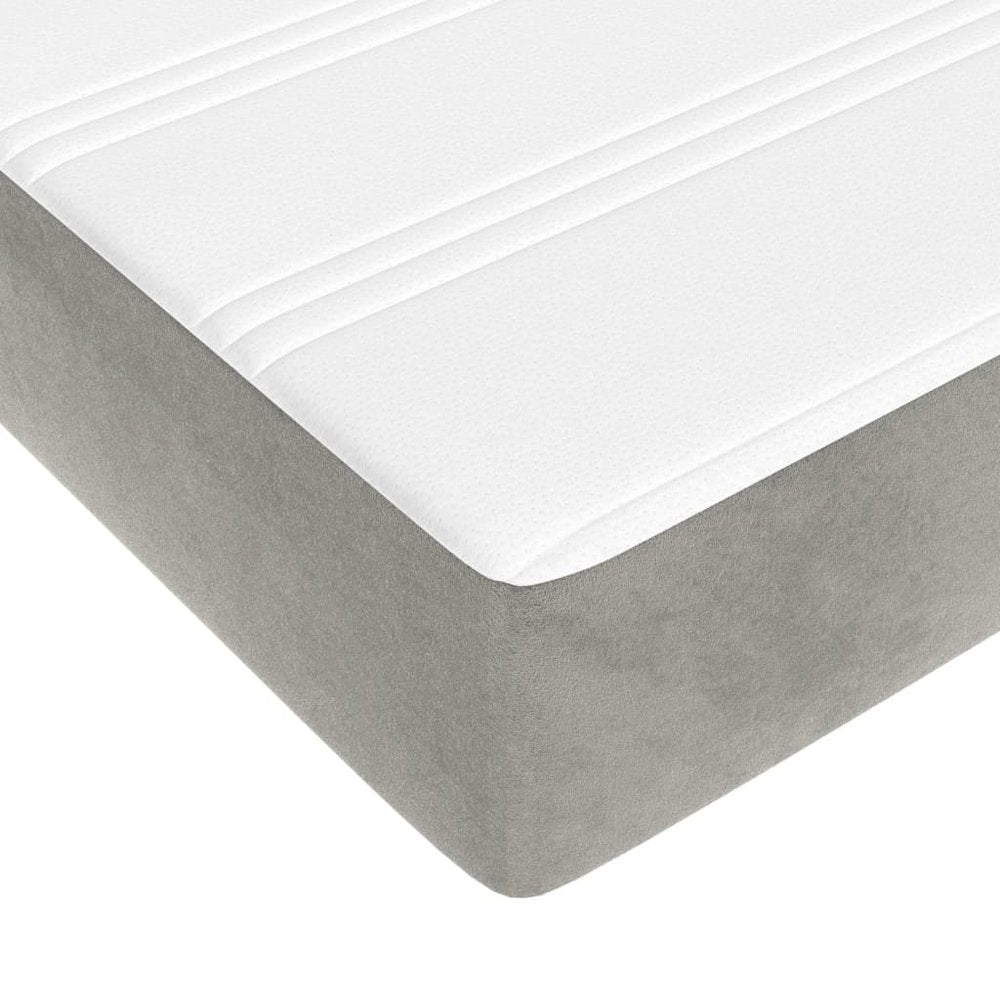 Pocket Spring Bed Mattress Light Gray 59.8"x79.9"x7.9" Queen Velvet