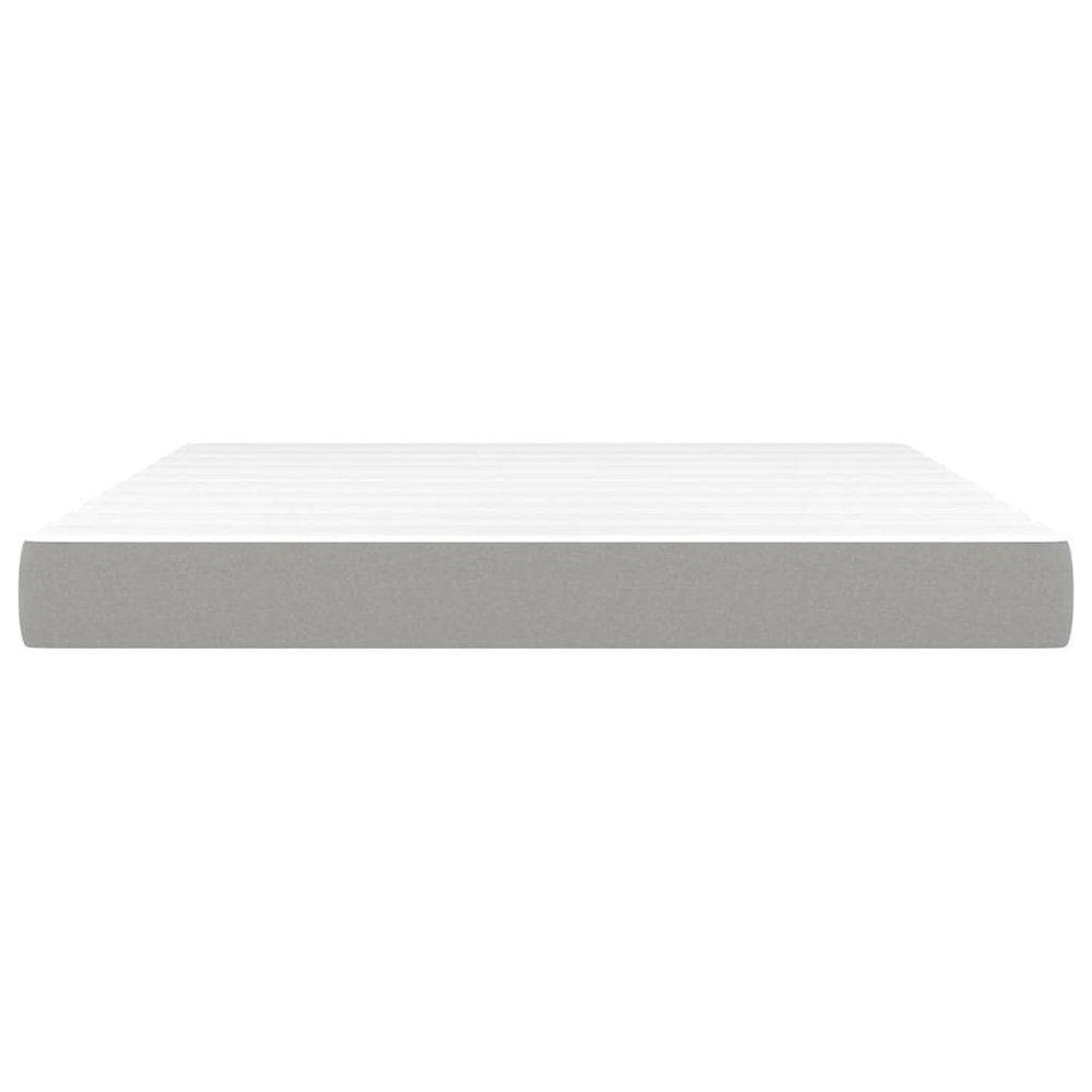 Pocket Spring Bed Mattress Light Gray 76"x79.9"x7.9" King Fabric