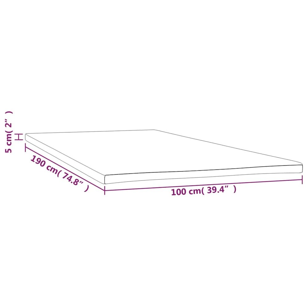 Mattress Topper 39.4"x74.8"x2" Twin