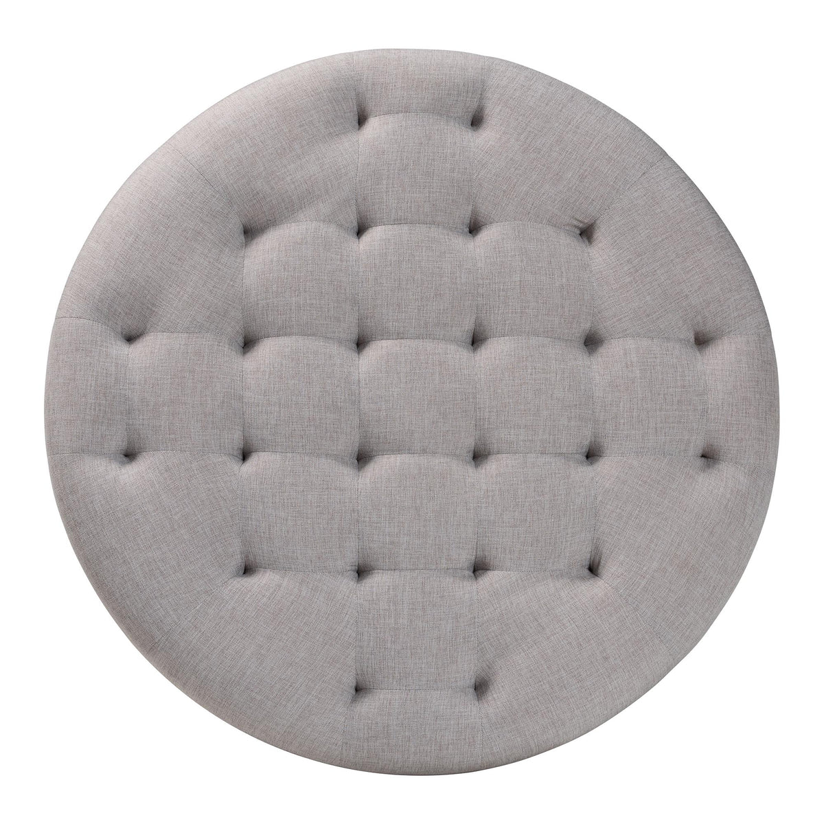 Palfrey Beige Linen Modern Tufted Ottoman