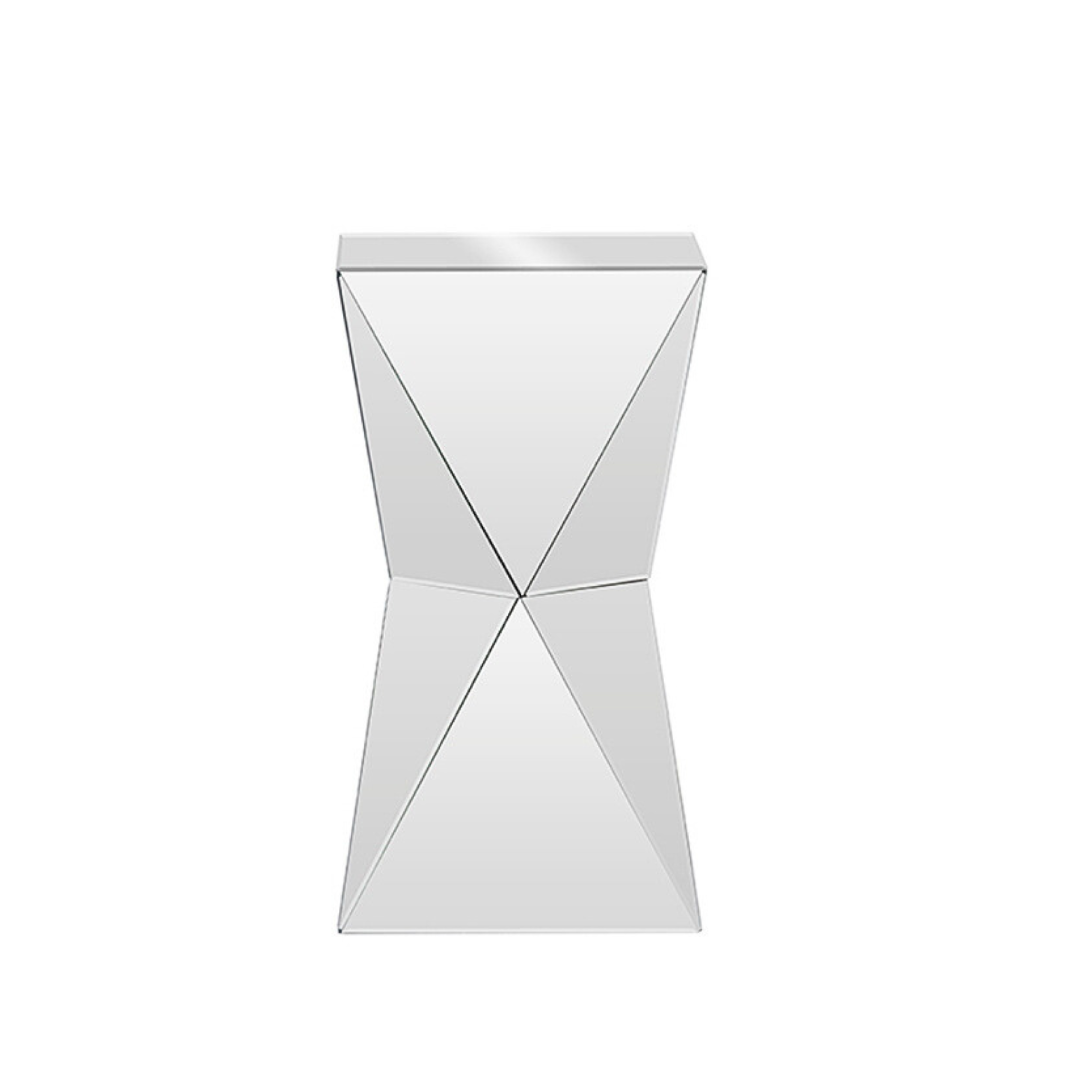 Rebecca Contemporary Multi-Faceted Mirrored Side Table