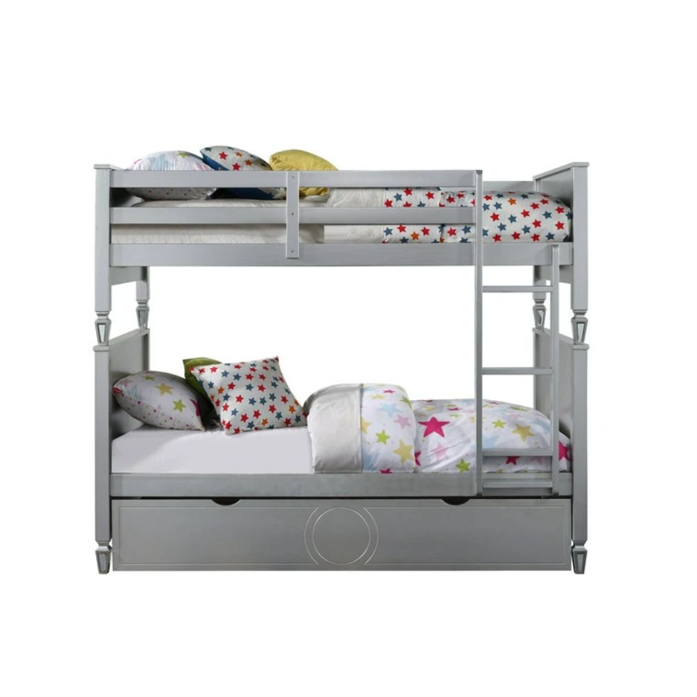 Valerie  Bunk Bed (T/T), Silver Finish