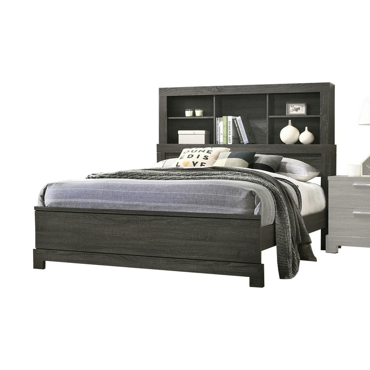 Lantha Queen Bed, Gray Oak