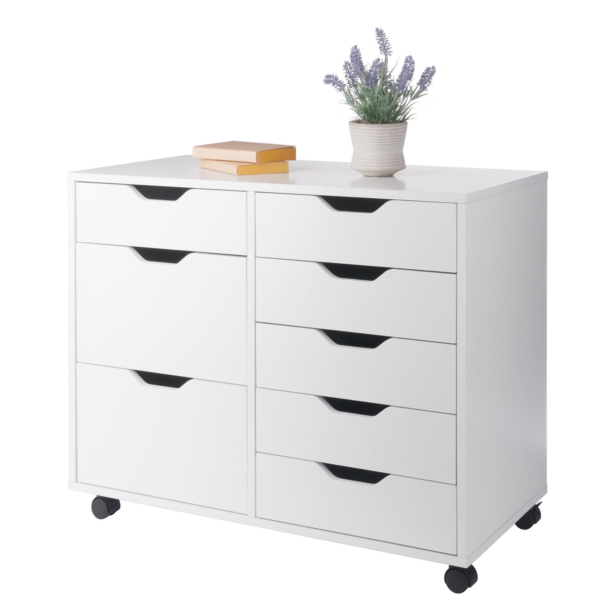 Halifax 6-Drawer Multi-Storage Mobile Cabinet, White